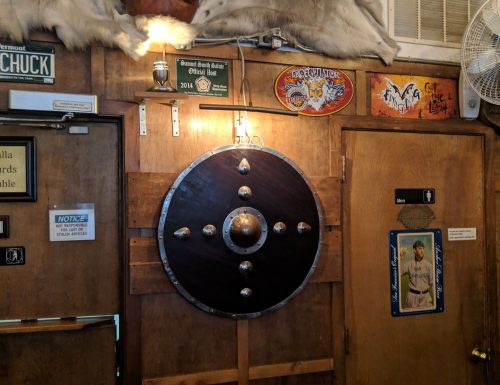 Valhalla Bar - large wooden viking shield